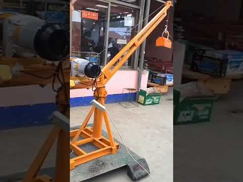 , title : 'Working video of 360 degree mini construction crane 14'
