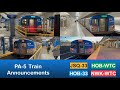 PA 5 Train Announcements L HOB 33 JSQ 33 HOB WTC NWK WTC
