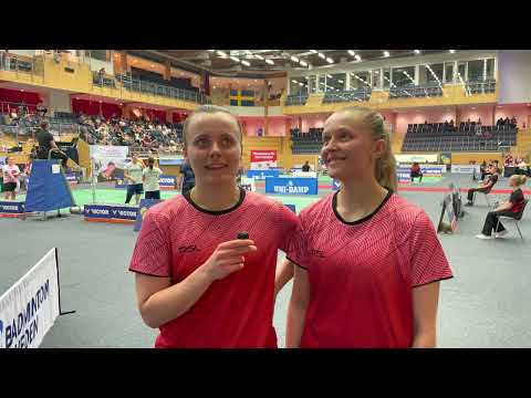 Moa & Tilda Sjoo recap their semifinal match at the Swedish Open 2023