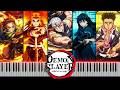 Demon Slayer Kimetsu No Yaiba All Openings 1 5 On Piano FREE MIDI