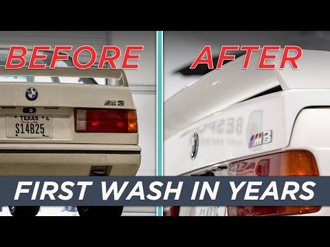 First wash in YEARS - Saving this E30 M3 Paint in 10 minutes!