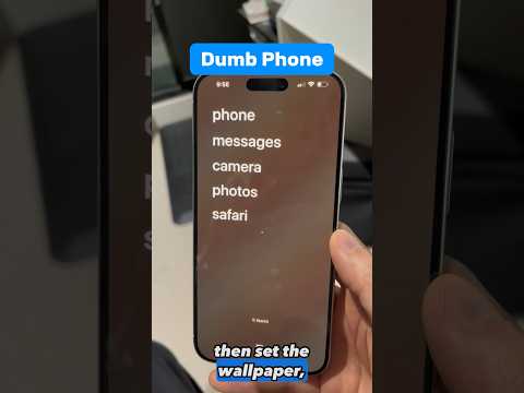 Turn your iPhone into a Dumb Phone #dumbphone