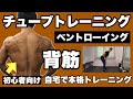 【背筋】チューブトレーニング!逆三角形の背中、くびれ作り