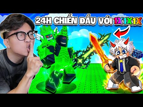 BI HUỲNH 24H LUYỆN TẬP SỨC MẠNH CHIẾN ĐẤU VỚI 1X1X1X TRONG ROBLOX