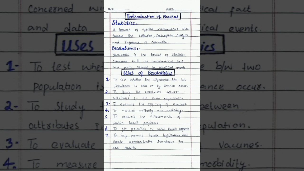 Introduction and Uses of Biostatistics