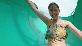 志田こはく　ドン27話　水着でウォータースライダーで可愛い