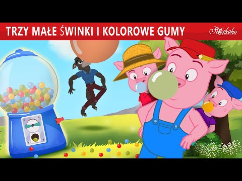 Trzy Małe Świnki i Kolorowe Gumy 🐷 | Bajki po Polsku | Bajka i opowiadania na Dobranoc | Kreskówka