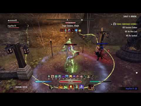 ESO Stamina Sorcerer 44.2k dps parse with puncture 3mil dummy Summerset