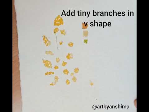 Yellow lady bedstraw flower tutorial