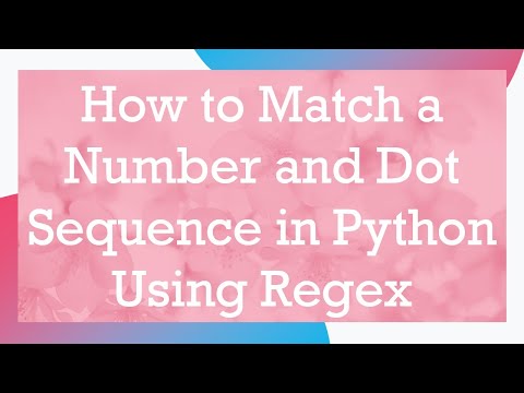 How to Match a Number and Dot Sequence in Python Using Regex