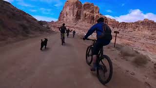 Adventure ride with the Poison Spider crew. Martin, Tim, Peggy, Parker, the dog Daisy and I.