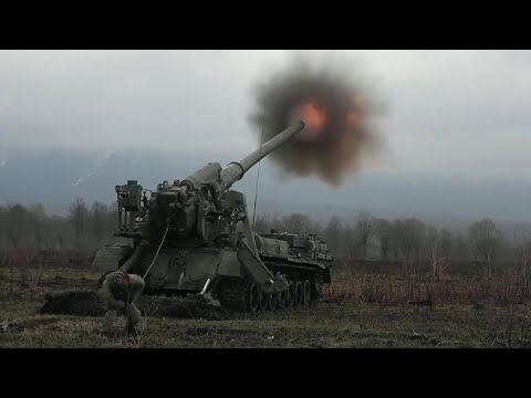 Monstrous Russian Artillery Action During Heavy Live Fire: 2S7 Pion, 2S5 Giatsint-S & 2S4 Tyulpan