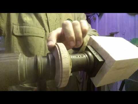 How to repair a damaged desk leg turning and how to secure the spindle on the chuck.