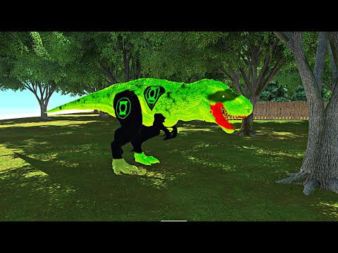 GREEN LANTERN T-REX JUNGLE DEATH RUN - Animal Revolt Battle Simulator⚡️
