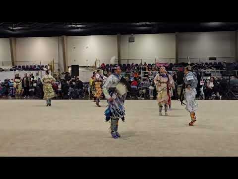 Jr. Women's Jingle Dress @ Durant powwow 2023 | groups 1&2 | back-to-back songs | Saturday night