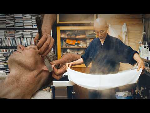💈77-Year-Old Japanese Barber's Masterful Shave & Massage in Traditional 1920s Yamaguchi Barbershop!