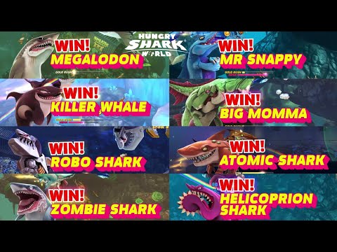 8 !! Sharks All Shorts Compilation - Hungry Shark World 10th