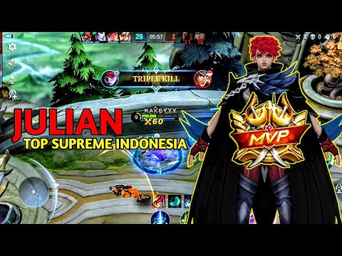 LEGENDARY JULIAN WIPEOUT META HERO! TOP 1 SUPREME INDONESIA - MLBB