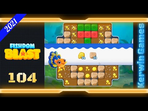 Fishdom Blast Level 104 - No Boosters - 35 moves (2021)