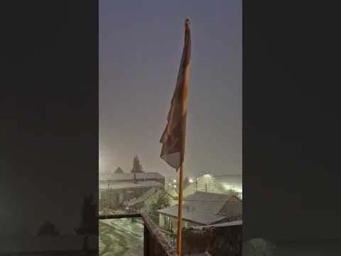 Se registraron nevadas en Río Turbio, Santa Cruz.🎥25/03/26 #nevadas #nieve