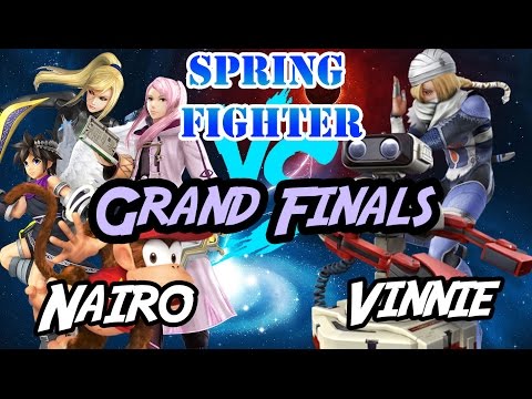 Spring Fighter | Nairo (Robin/Pit/ZSS/Diddy) vs Vinnie (Sheik/ROB) Grand Finals