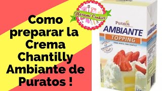 Como preparar la crema ambiante de puratos/HARUMI COOKIES