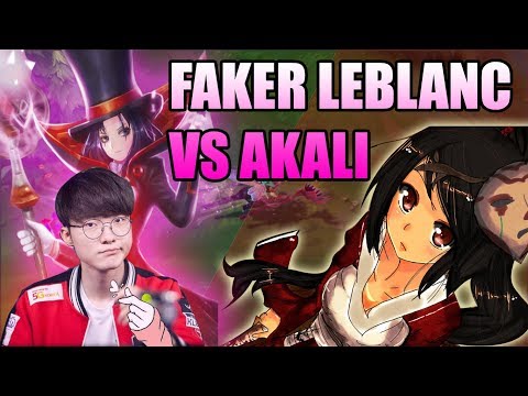 SKT T1 Faker Mid Leblanc | Faker Leblanc vs Akali | Faker Leblanc 9/9/12