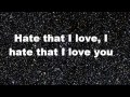 Kristoffer Rahbek - Hate that i love you [LYRICS ...