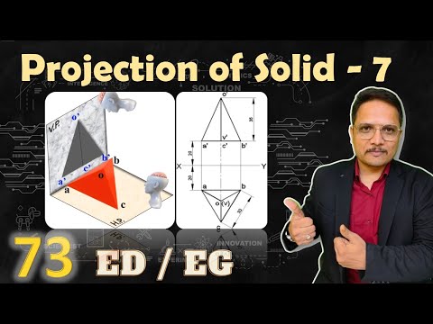 Projection of Solid 7 Single stage Pyramid Engineering Drawing Projection