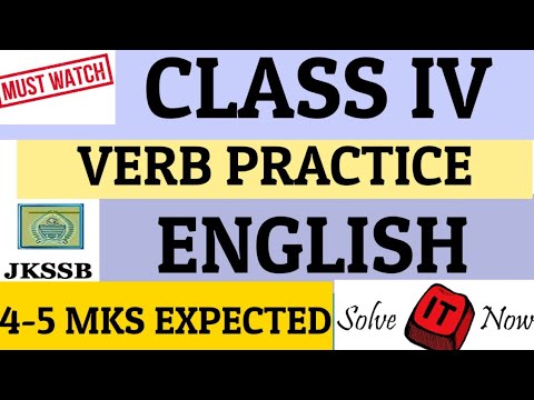 VERB English Practice|Jkssb CLASS IV Recruitment| MOST IMP |FREE NOTES |careersuccess  9419145317