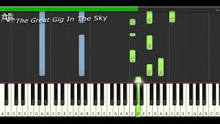 The Great Gig In The Sky(piano part) - Pink Floyd | Adelina Piano synthesia tutorial