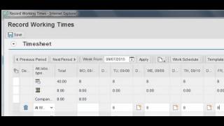 MyHR ESS Record Working Time