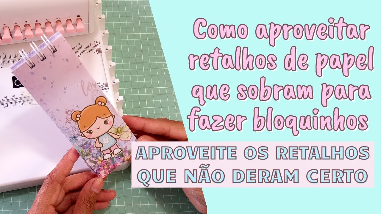 Como fazer bloquinho usando retalhos de papel refilado e restos de capas