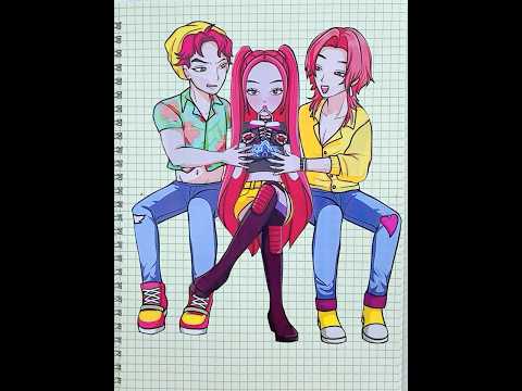 KPOP DEMON HUNTERS MIRA and SAJA BOYS | Sticker Book DIY #huntrix #sajaboys #rumi #mira #zoey