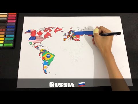 Drawing flag map of the world | All countries #flags