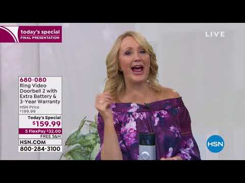 Ring Video Doorbell 2 HD Security with Extra Battery   3...