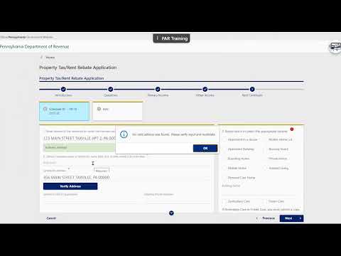 Filing a PA-1000 Property Tax / Rent Rebate Application