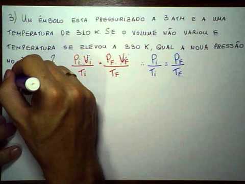 Física 2   Lei dos Gases Ideais   Exemplo