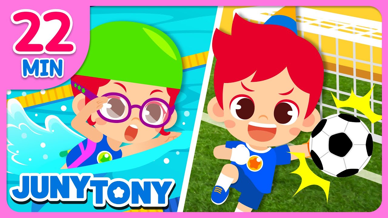 Esportes | Natação, Futebol, Golfe e Mais | Música Infantil | JunyTony em Português
