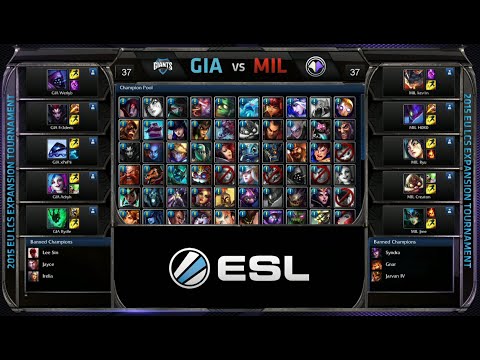 Millenium vs GIANTS Game 2 | EU LCS Expansion Tournament Spring 2015 | MIL vs GIA G2