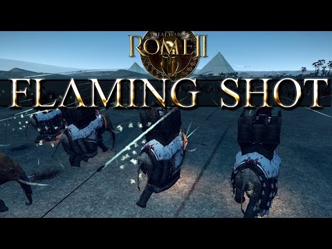 Total War Rome 2 Mechanics - Bugged Flaming Shot and Elephants