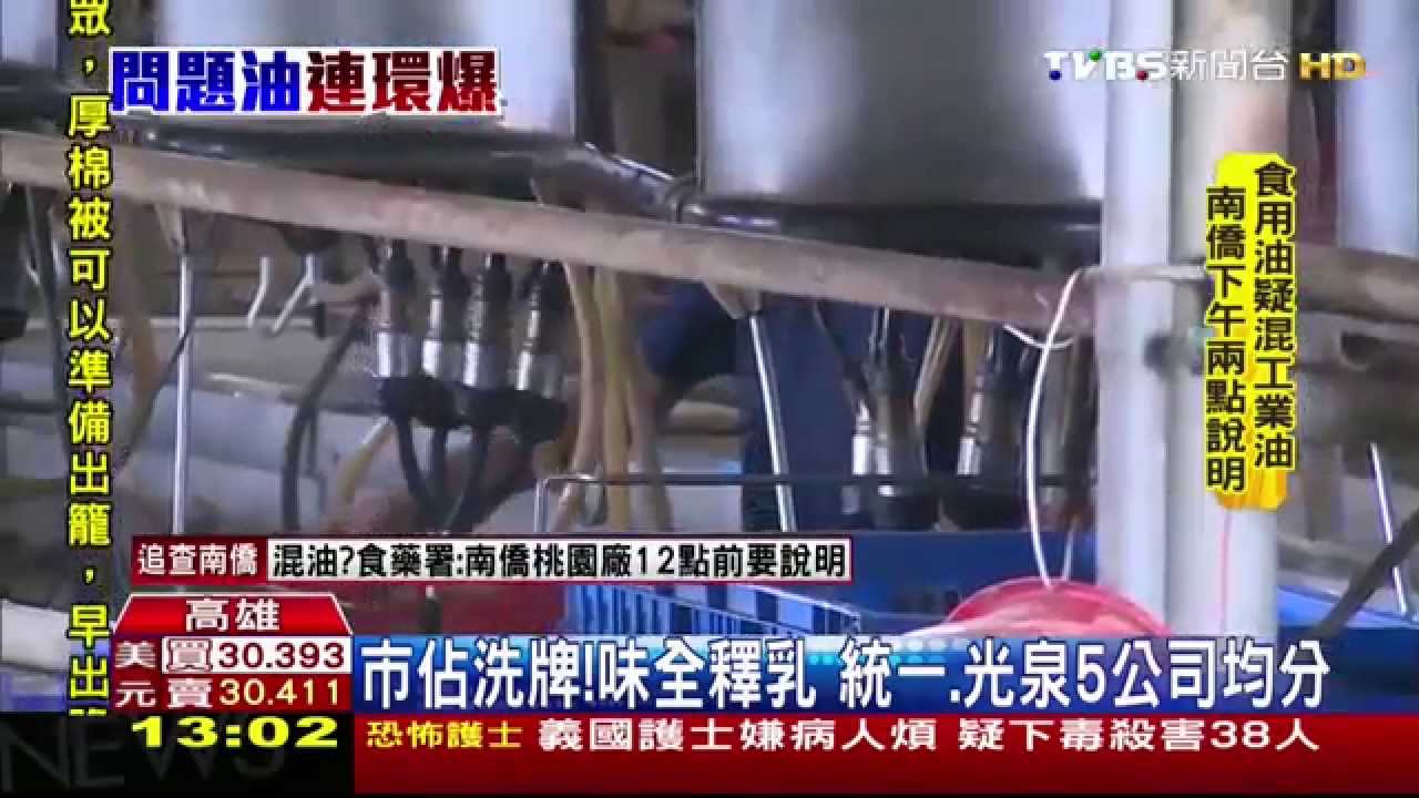劣油風暴／市佔洗牌！味全釋乳　統一、光泉5公司均分