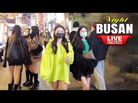 Live Korea | Busan Walk | Walking Tour Seomyeon Night Street, Korean Food Street | Korea Travel Vlog