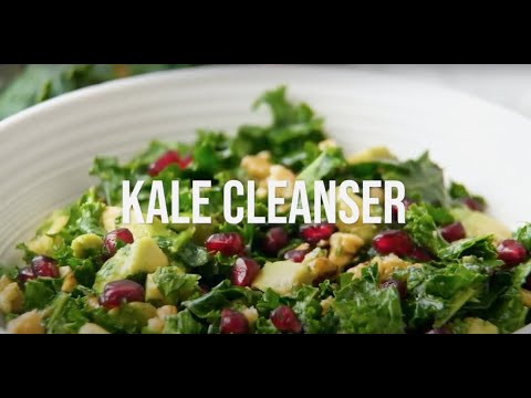 Kale Christmas Salad Recipe with Pomegranate and Walnuts | HarvesTime Foods