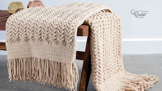 Cozy & Quick: The Bernat Easy Herringbone Chunky Blanket Tutorial