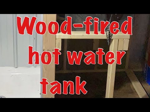 Wood-fired hot water tank