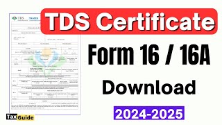 How to download TDS certificates 2024-2025 | How to download Form 16/16A TDS Certificate from TRACES