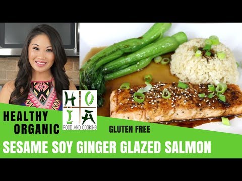 How to Make HEALTHY ORGANIC Sesame Soy Ginger Glazed Salmon | Recipe | Diane Yang Kirk | Ep 17