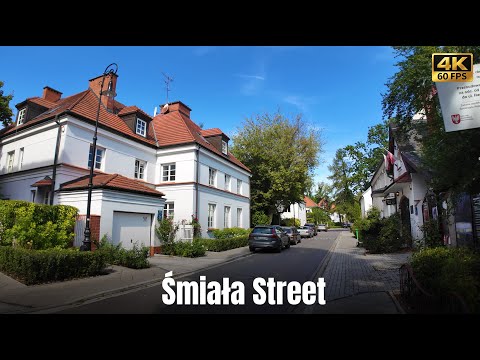 Old Żoliborz, Śmiała Street, Warsaw, Poland | Silent Walking Tour [4K]