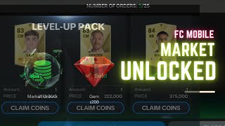 HOW TO UNLOCK FC MOBILE 24 MARKET IN QUICK WAY! FC MOBILE LEVEL UP QUICKLY & UNLOCK THE MARKET!
